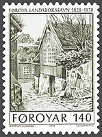 Knihovny na poštovních známkách - Stará Národní knihovna Faroe (27. červenec 2011)