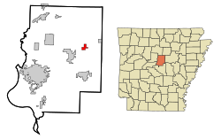 Vị trí trong Quận Faulkner, Arkansas