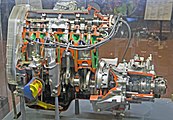 Cutaway of a Fiat 1581 cm3 engine