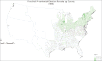 Mappa dei risultati Free Soil per contea