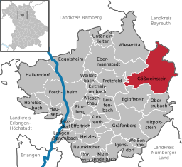 Läget för Gößweinstein i Landkreis Forchheim
