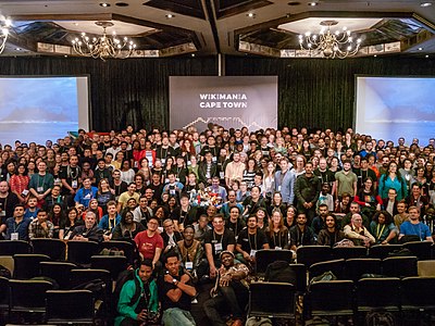 Wikimania 2018 group photograph.