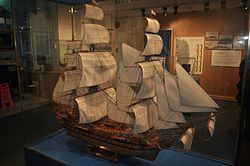 HMS Orionin pienoismalli Vancouverin merimuseossa.