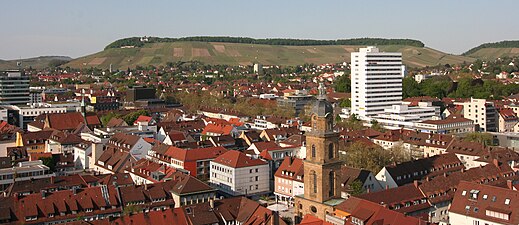 View of the Wartberg from the west tower of St. Kilian's Church