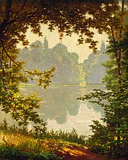 Letní jezero, olej na plátně, 73 x 60,3 cm