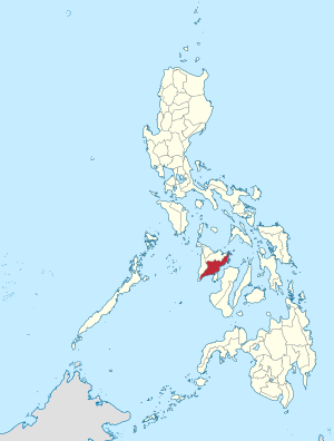Мапа на Филипините со факти за Илоило highlighted