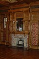 Beautiful woodwork surrounding fireplace