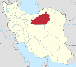 Location of Semnan province in Iran