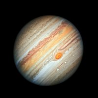 Nuvens de Júpiter em 27 de junho de 2019 pela Wide Field Camera 3 do Hubble[45]