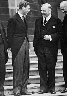 George VI, King of Canada (left), with Prime Minister of Canada William Lyon Mackenzie King (right) King George VI and Rt. Hon. W.L. Mackenzie King at Buckingham Palace during the Imperial Conference.jpg