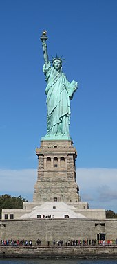 Statue of Liberty Lady Liberty under a blue sky (cropped).jpg