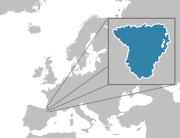 Carte du Béarn en Europe.