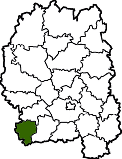 Raion location in Zhytomyr Oblast