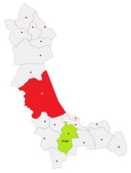 Shahrestān di Mahabad – Mappa
