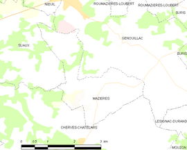 Mapa obce Mazières