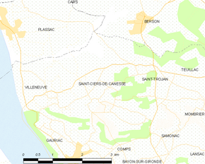 Poziția localității Saint-Ciers-de-Canesse