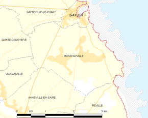 Poziția localității Montfarville