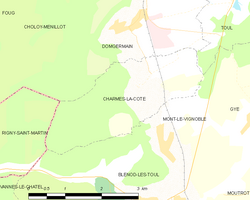 Kart over Charmes-la-Côte