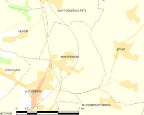 Poziția localității Montpensier