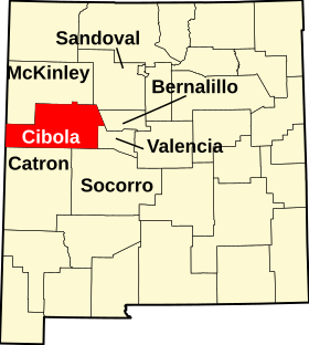 Localisation de Comté de Cibola(Cibola County)