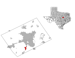Location within McLennan County