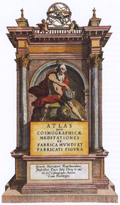 Frontispiece of the 1595 Atlas of Mercator Mercator - Atlas - 1595.png