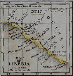 Location of Colony of Liberia