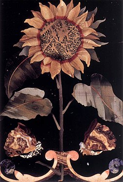 Sonnenblume in Pietra dura, Anonymus 1664. Opificio delle pietre dure, Florenz