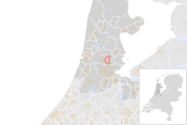 Locatie van de gemeente Oostzaan (gemeentegrenzen CBS 2016)