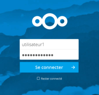 Écran de connexion Nextcloud