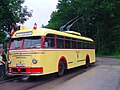 Der ehemals Solinger ÜHIIIs Nummer 40 als Museumswagen 123 beim Oberleitungsbus Salzburg