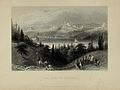 1838 View of the Golden Horn from the hills of Okmeydanı - the imperial archery practice fields of the Ottoman Army.
