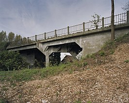 Overzicht betonnen spoorwegviaduct - Schapenbout