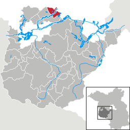 Läget för kommunen Päwesin i Landkreis Potsdam-Mittelmark