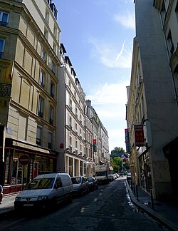 Blick in die Rue Saint-Laurent vom Boulevard de Strasbourg