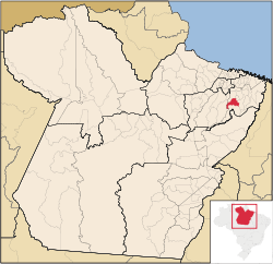 Localização de Aurora do Pará no Pará
