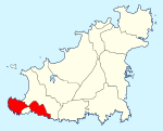 Location of Torteval in Guernsey