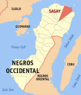 Sagay na Negros Ocidental Coordenadas : 10°54'N, 123°25'E