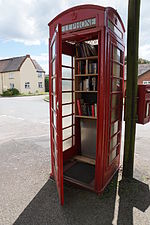 Phone box library at Wall, Staffordshire