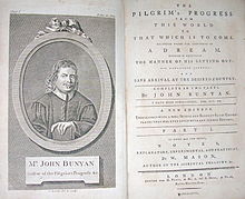 The frontispiece and title-page from an edition printed in England in 1778 Pilgrim's Progress.JPG
