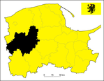 Localização do Condado de Bytów na Pomerânia.