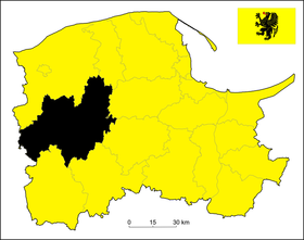 Localisation de Powiat de Bytów