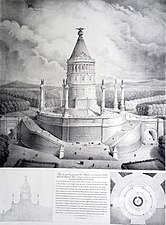 Projet en 1839 d'un tombeau qui serait élevé à Napoléon sur les hauteurs de Chaillot.