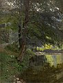 Roman Havelka Hráz se stromy u rybníka