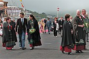 Dannebrog og kongefamilien aflægger visit i Vágur.