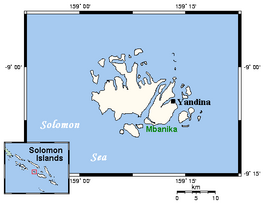Kaart van Russell-eilanden