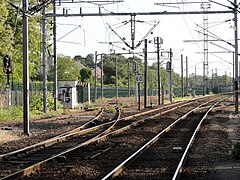 L'extrémité ouest du faisceau de garage d'Épluches.