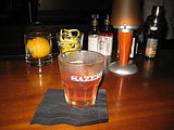 Um Sazerac no Sazerac Bar, The Roosevelt Hotel em New Orleans.