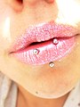 Pierced lips