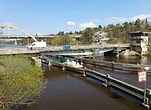 Sundets smalaste ställe med svängbron